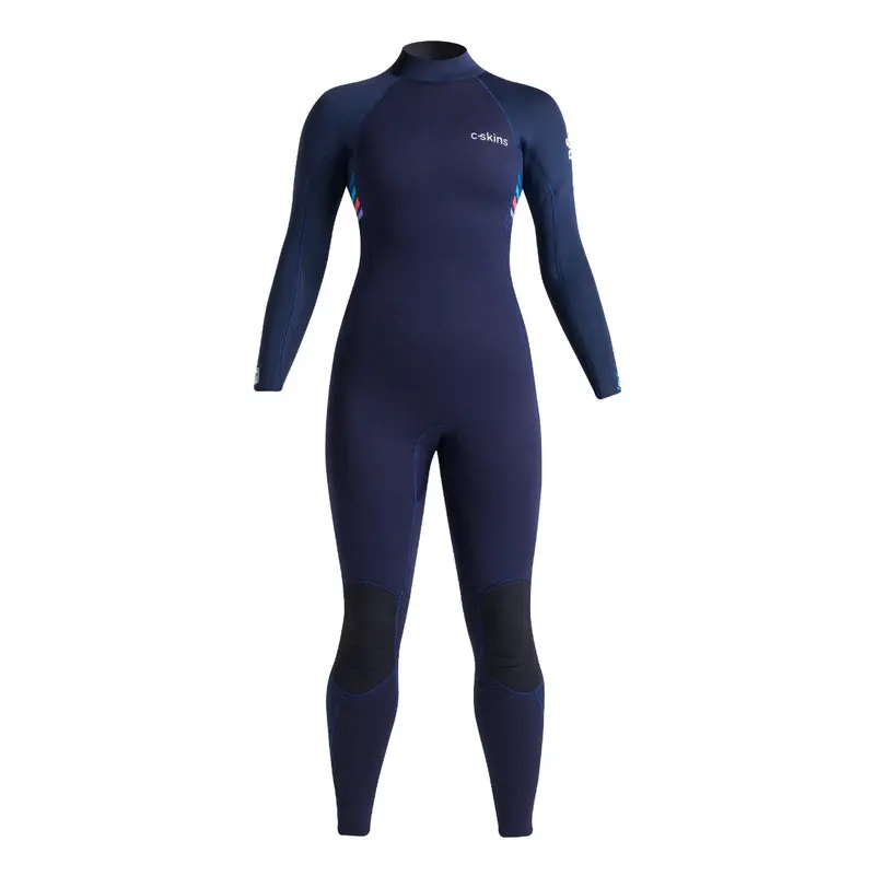 C-Skins Women'S Surflite 4/3Mm Back-Zip Wetsuit In Slate And Multi 1