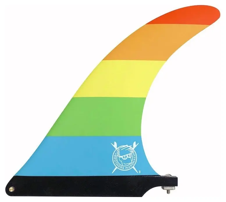 Captain Fin Co. Brothers Marshall Fin – 8", Rainbow Design 1