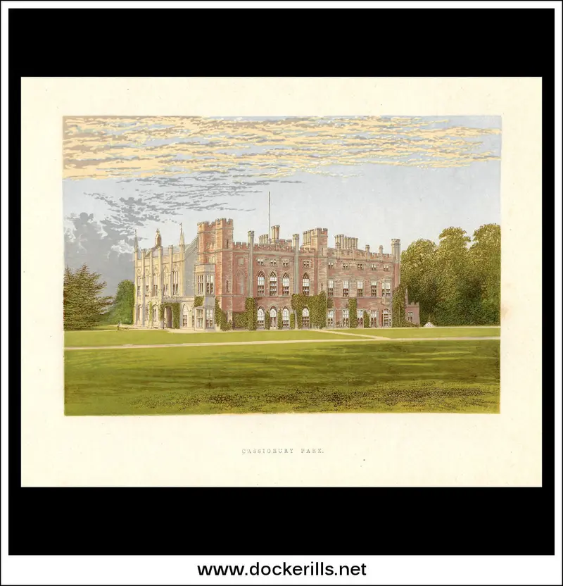 Cassiobury Park Vintage Print – 1880 Chromoxylograph, Hertfordshire 1