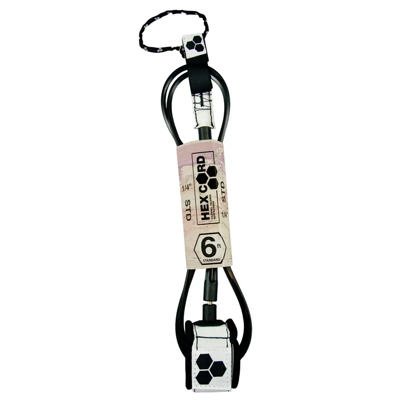 Channel Islands Hex Cord Standard Leash – 6 Feet, Black 1