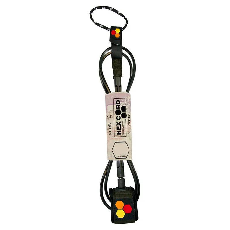 Channel Islands Hex Cord Standard Leash – 8 Feet, Black 1