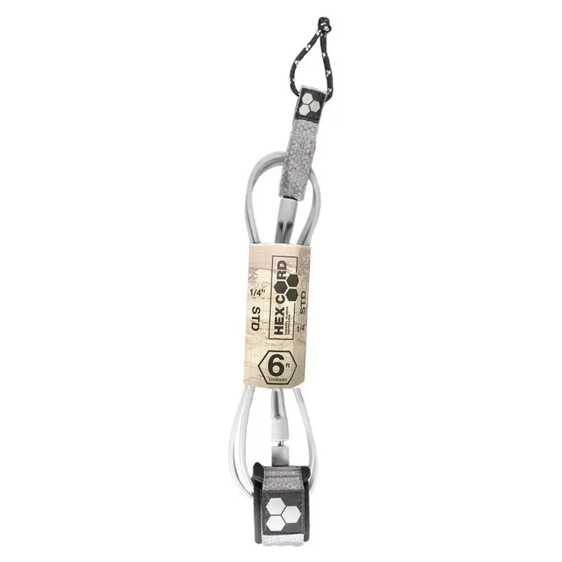 Channel Islands Hex Cord Standard Surf Leash – 6Ft, Grey 1