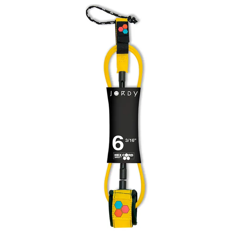 Channel Islands Jordy Smith Hex Cord Competition Surf Leash – 6 Feet, Yellow 1