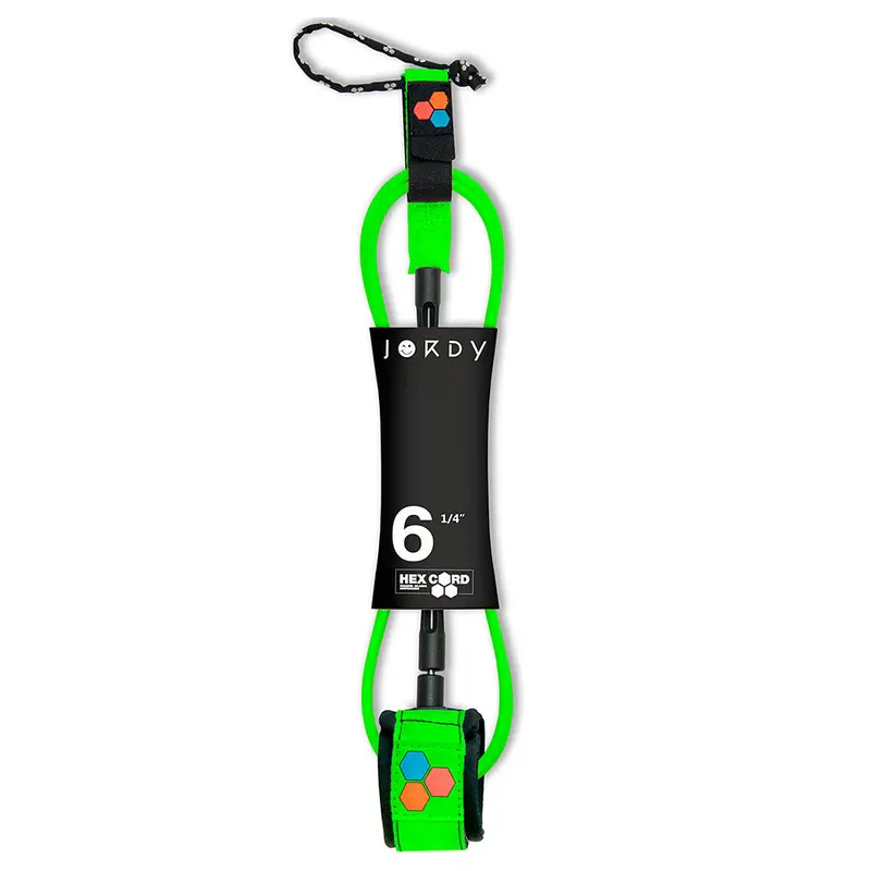 Channel Islands Jordy Smith Hex Cord Standard Surf Leash – 6 Feet, Green 1