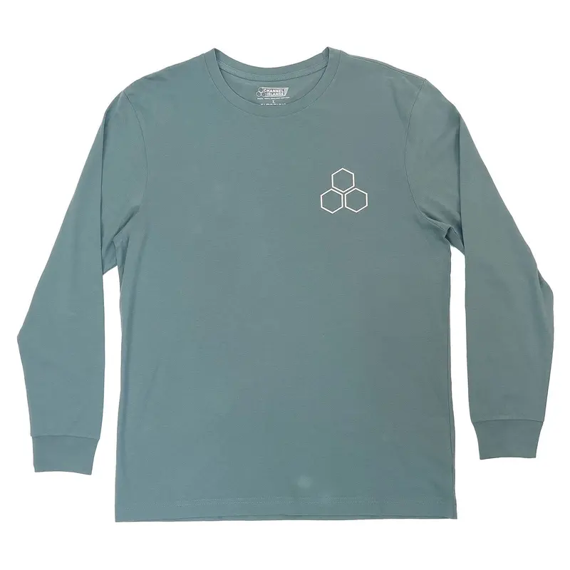 Channel Islands Solid Flag Long-Sleeve Tee – Blue Haze 1