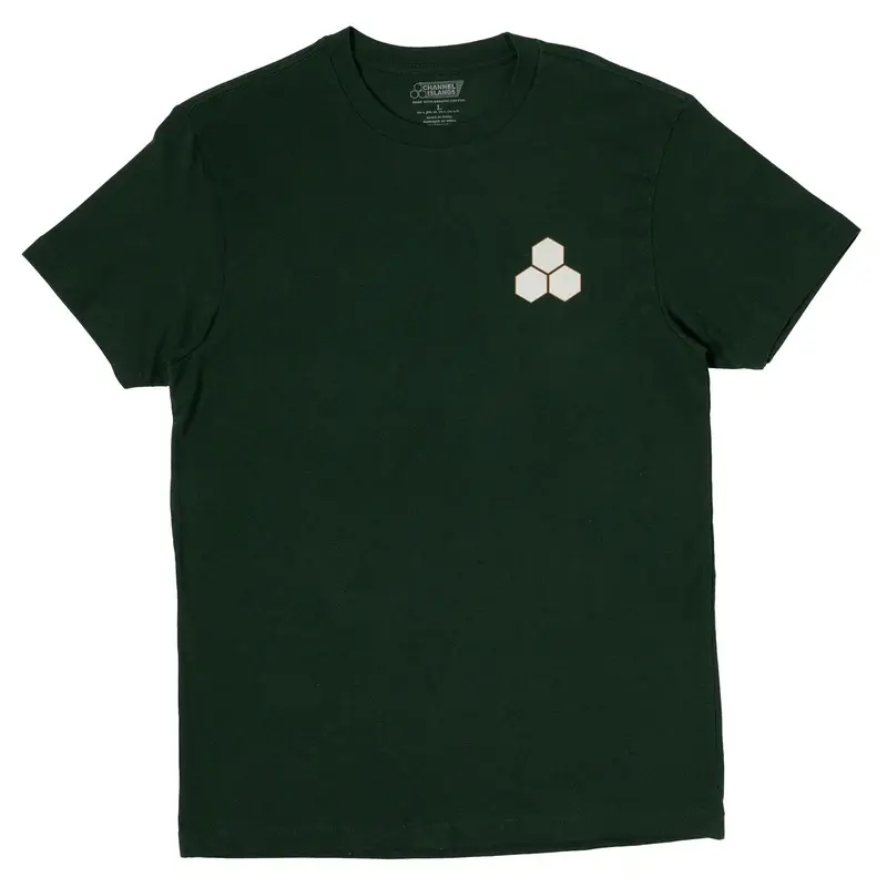 Channel Islands Two Tone Hex Graphic Tee – Forest Green Base 1