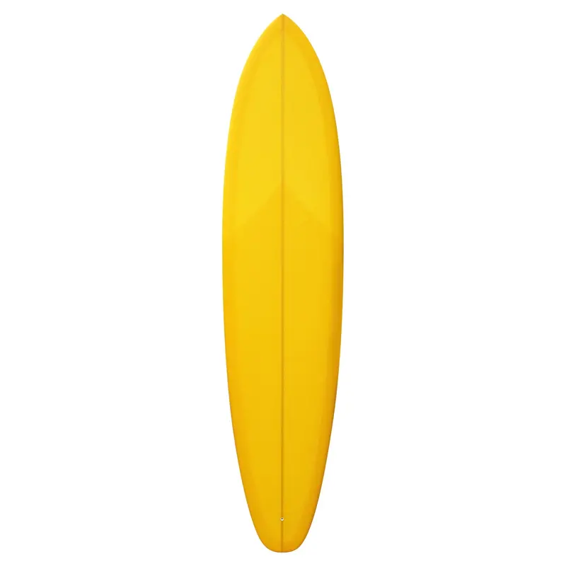 Christenson Flat Tracker Surfboard – 8'0" Yellow-Tinted Funboard 1