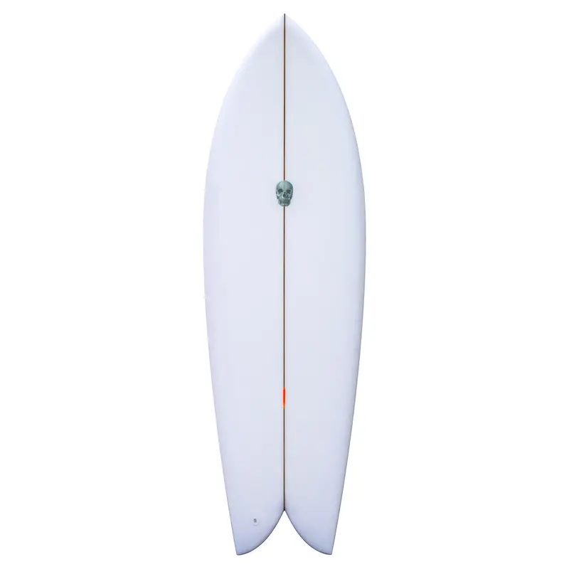Christenson Twin Fin Fish Surfboard – 5'10", Clear Rails 1