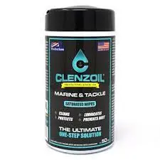 Clenzoil Pre-Moistened Tackle Wipes – Saltwater-Safe Cleaning Cloths 1