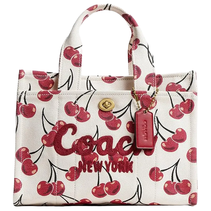 Coach Cargo Cherry Print Canvas Tote Bag 20 – Chalk Multi Pattern 1