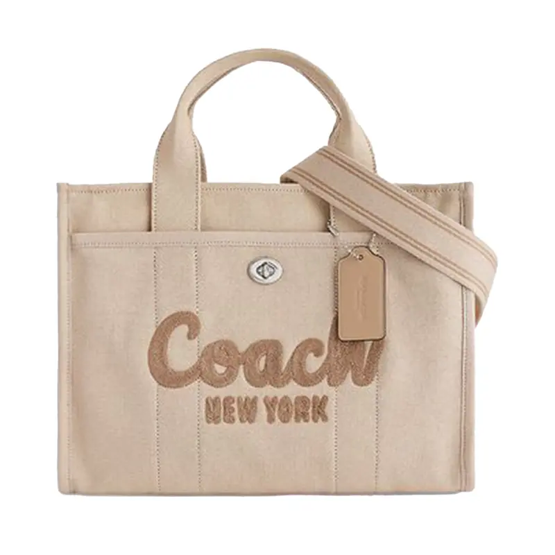 Coach Cargo Tote Bag In Light Honey/Dark Natural Leather 1