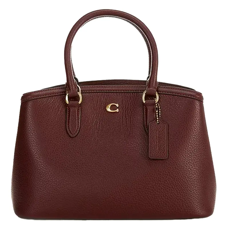 Coach Legacy Medium Carryall Satchel – Merlot Leather Finish 1