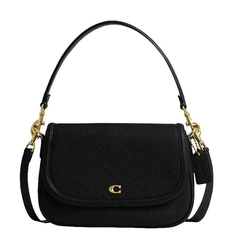 Coach Legacy Small Shoulder Bag For Women – Black Pebbled Leather 1