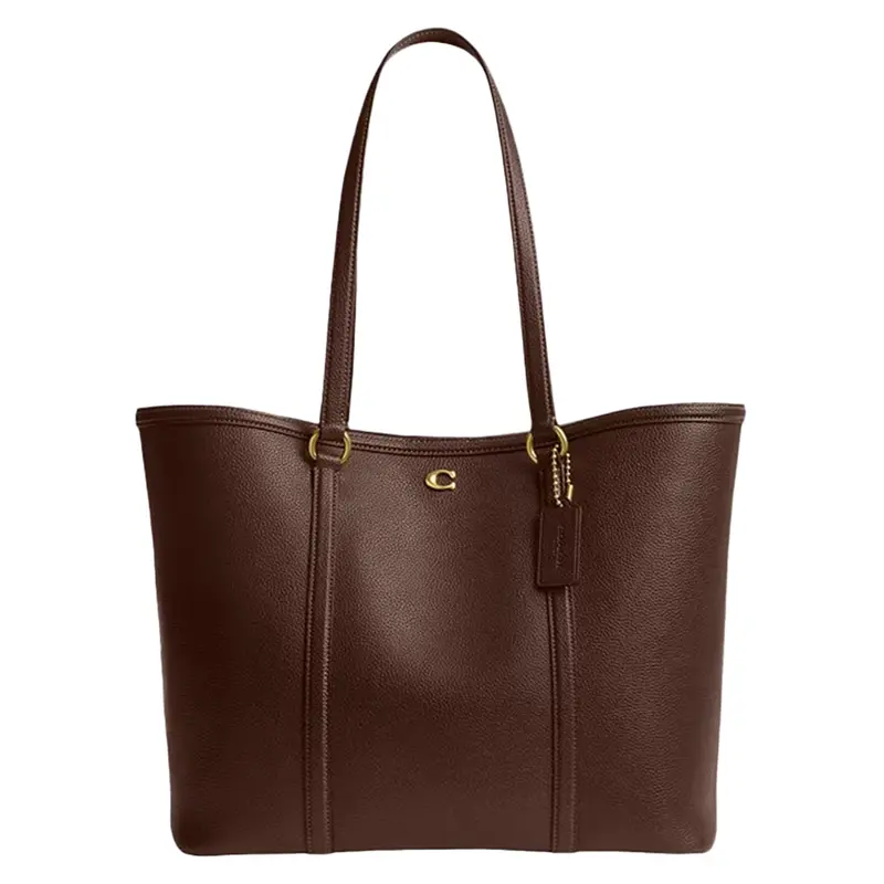Coach Legacy Tote Bag For Women – Maple Brown Pebbled Leather 1