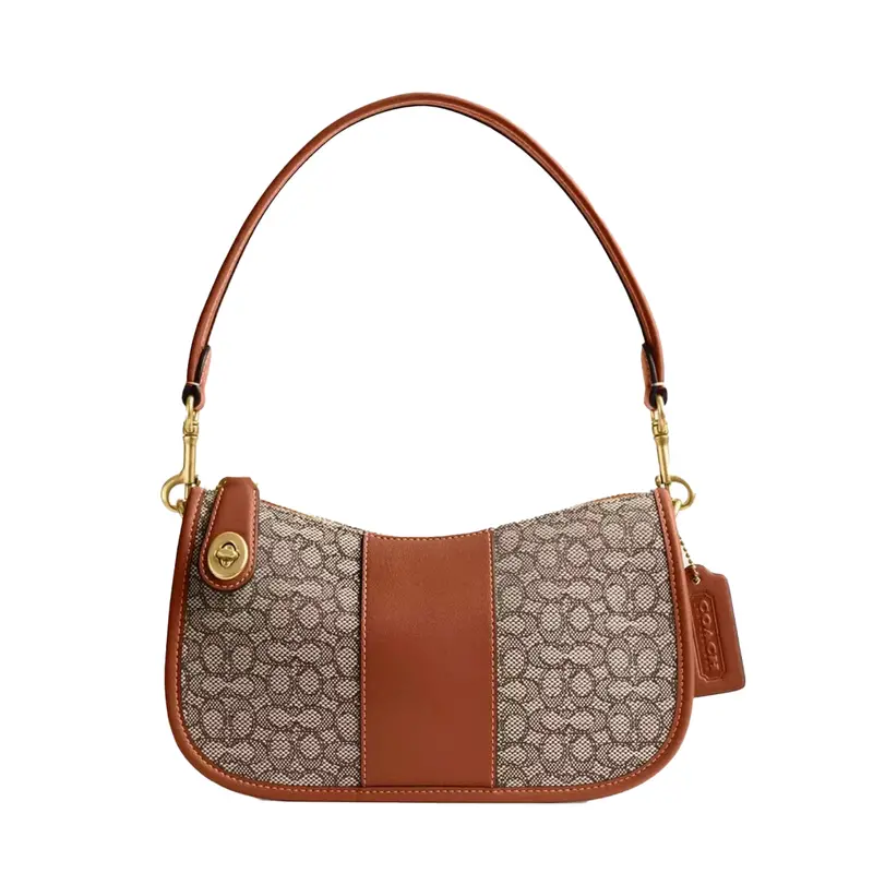 Coach Mini Signature Jacquard Swinger Crossbody Bag 1