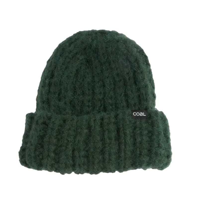 Coal Aurora Plush Beanie In Dark Green 1