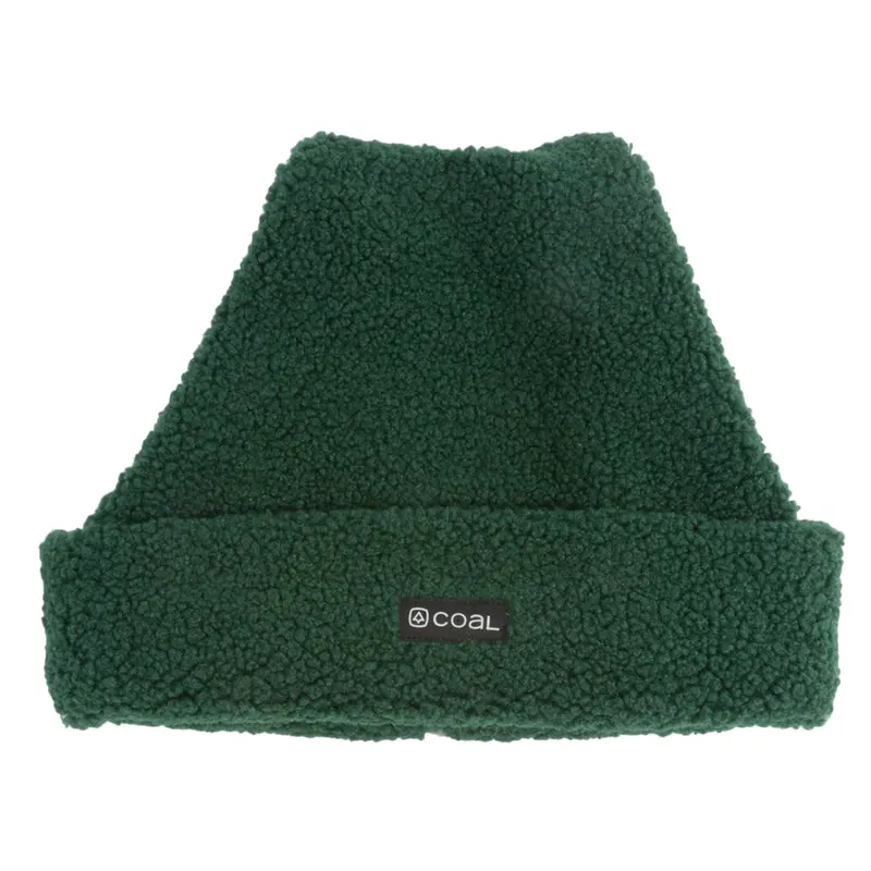 Coal Aurora Plush Beanie In Forest Green 1