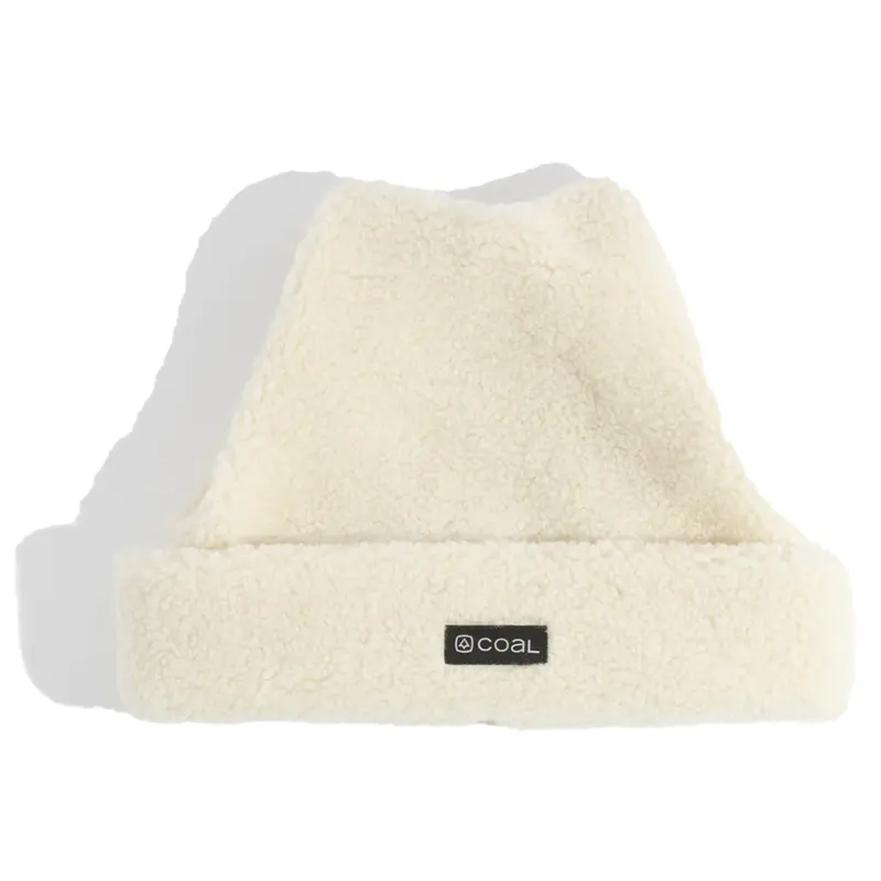 Coal Aurora Plush Beanie In Soft Off-White 1