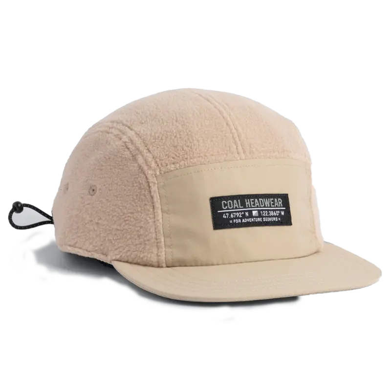 Coal Bridger Fleece 5-Panel Cap In Khaki Solid 1