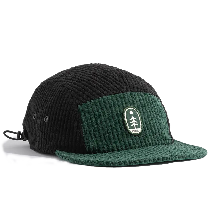 Coal Canyon Fleece 5-Panel Cap In Dark Green And Black 1