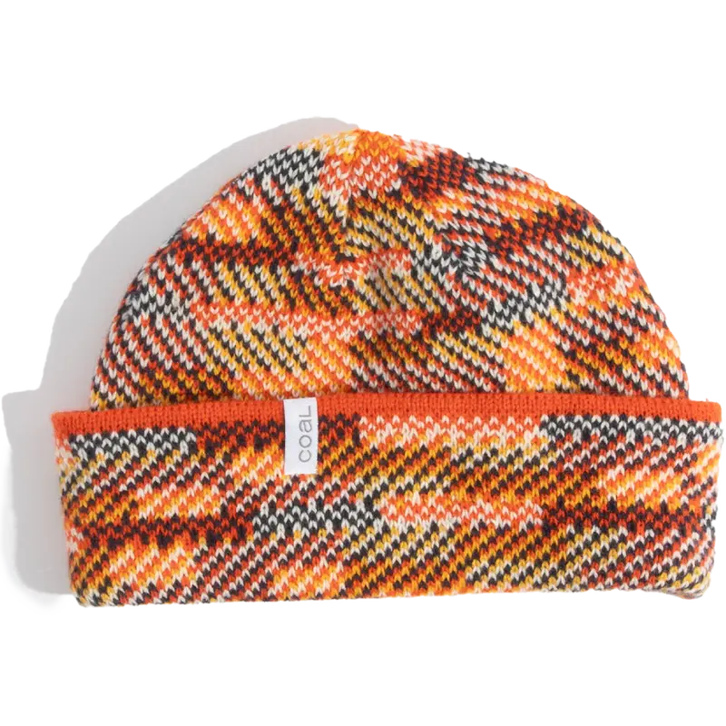 Coal Mirage Reversible Knit Beanie In Multi-Pattern Design 1