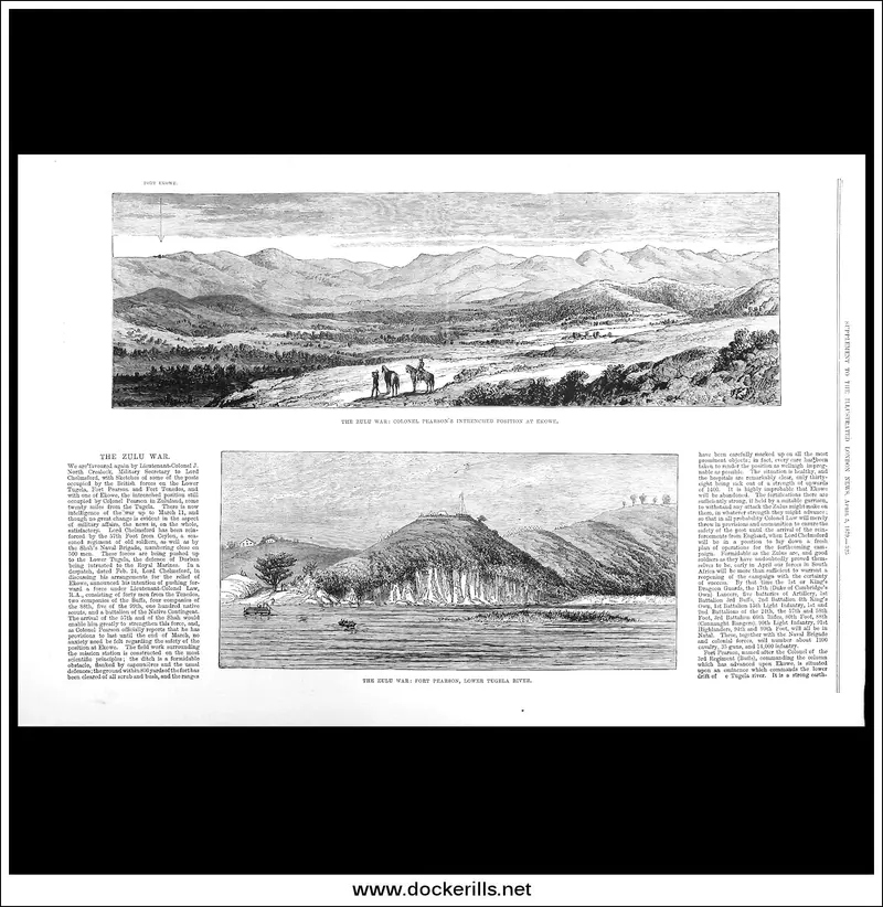 Colonel Pearson’S Fortified Camp At Eshowe, Zulu War – 1879 London Illustrated News Engraving 1