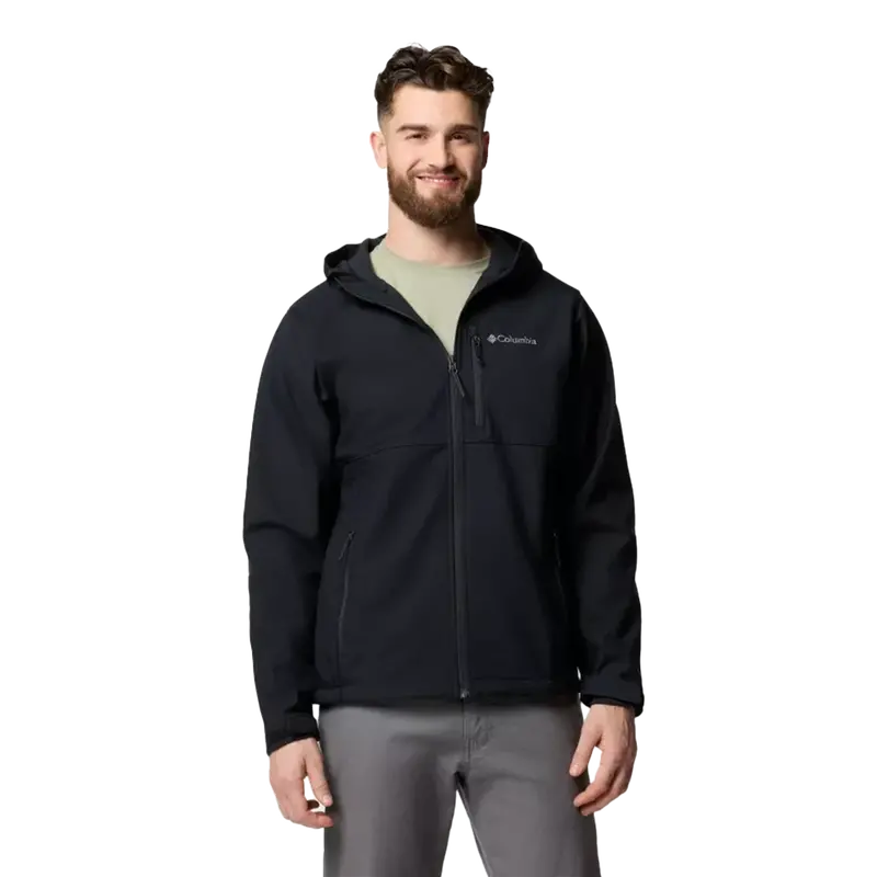 Columbia Ascender Ii Men'S Hooded Softshell Jacket In Black 1