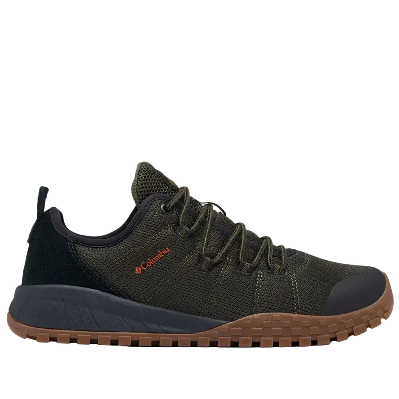 Columbia Men'S Fairbanks Low Hiking Shoe In Deep Olive And Desert Sun 1