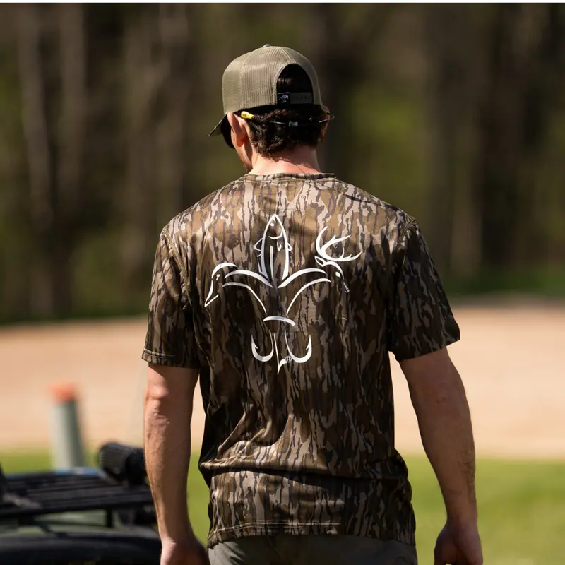 Cool T Performance Fishing Shirt – Bottomland Camo Pattern 1