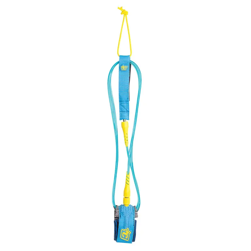 Creatures Of Leisure 5Ft Comp Surf Leash – White & Cyan 1