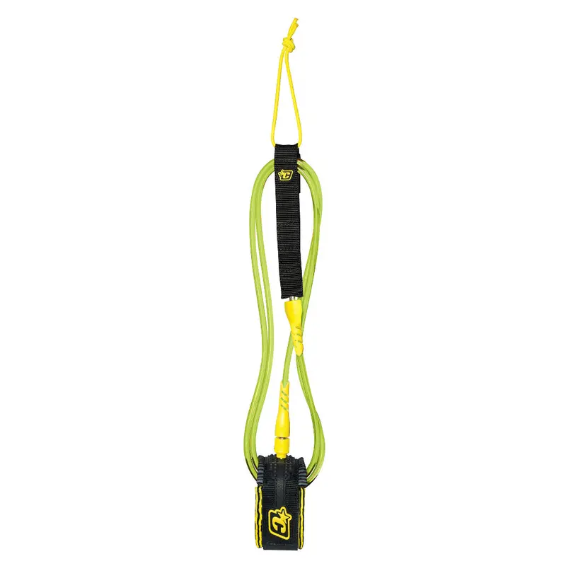 Creatures Of Leisure 5Ft Comp Surf Leash – White & Lime 1