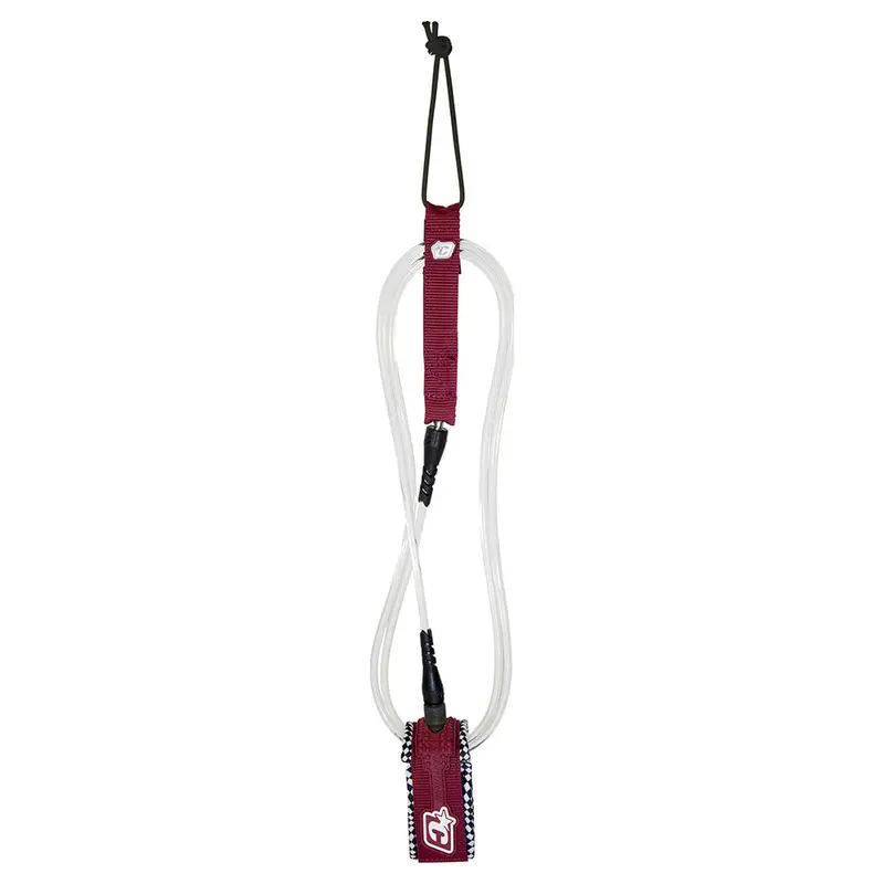 Creatures Of Leisure 6Ft Competition Leash – White And Maroon 1