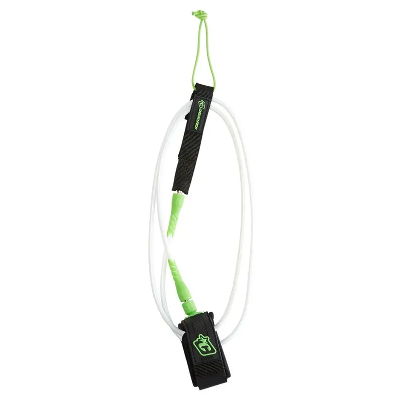 Creatures Of Leisure 6Ft Pro Ankle Leash – White & Lime Colorway 1