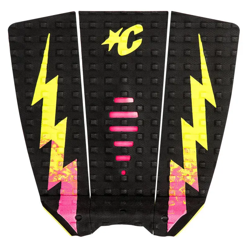 Creatures Of Leisure Mick Fanning Lite Tail Pad – Black, Pink Fade & Lime 1