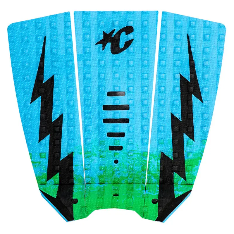 Creatures Of Leisure Mick Fanning Lite Tail Pad – Green, Cyan Fade & Black 1