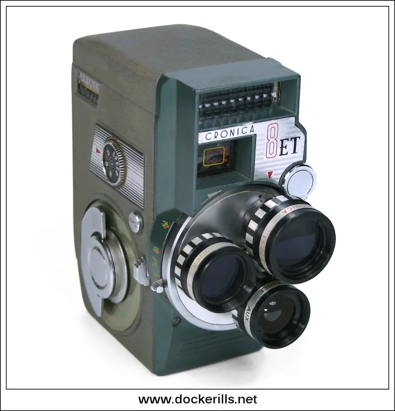 Cronica 8 Et Clockwork 8Mm Cine Camera – Multi-Lens Turret System, Vintage German Design 1