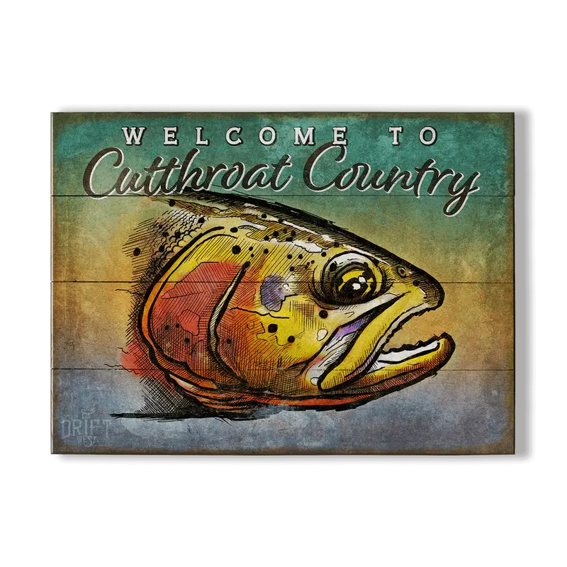 Cutthroat Trout Wall Sculpture – Wood & Metal 1