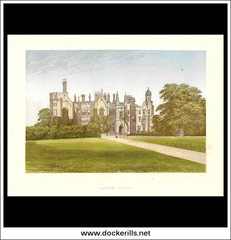 Danbury Palace Essex Print – Victorian-Era Chromoxylograph (1880) 1