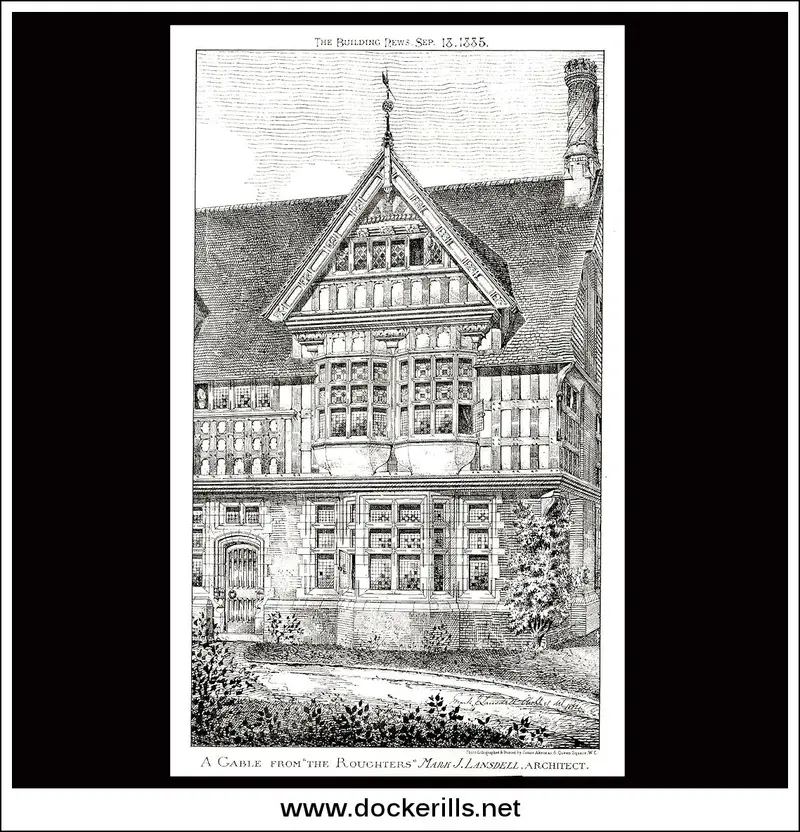 Decorative Gable Design From 'The Roughters' The Building News 1885 1