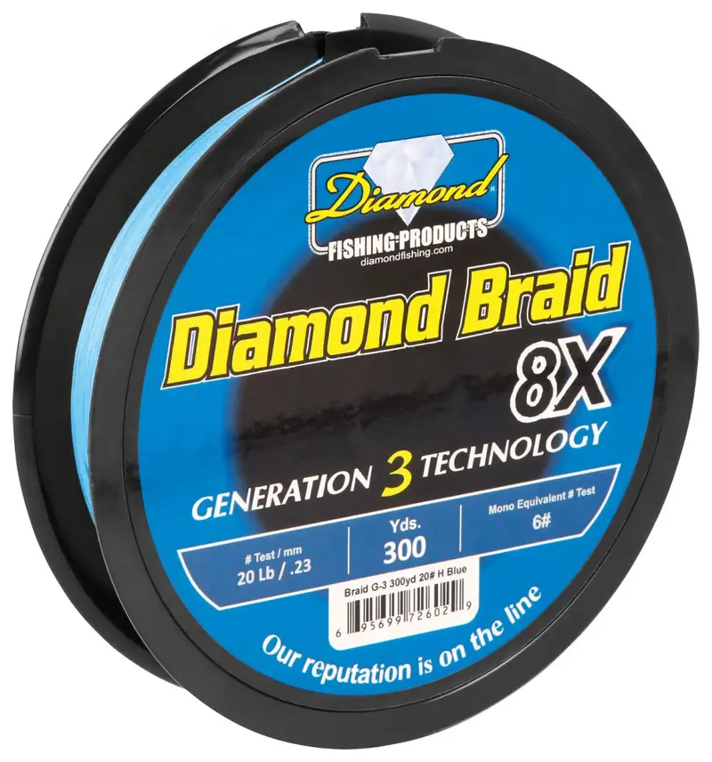 Diamond 8X Generation 3 Premium Braided Line – 300 Yards 1