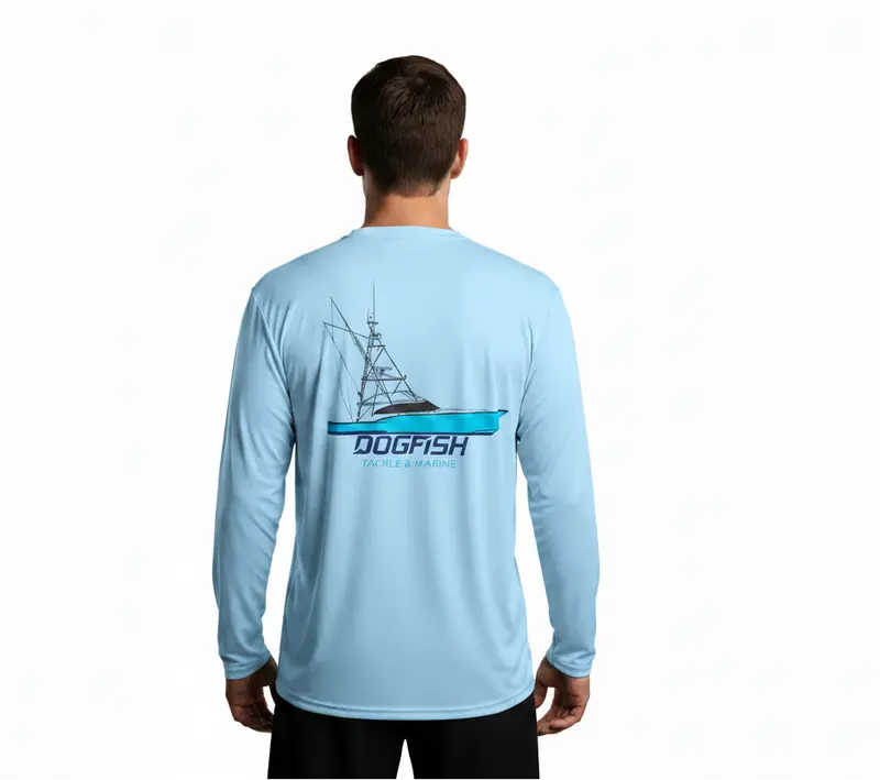 Dogfish Long-Sleeve Microfiber Fishing Shirt With Sport Fish Logo 1