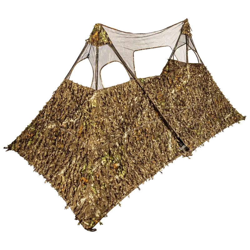 Double Up System Hunting Blind Kit — Mossy Oak Country Roots 3D Leafy Pattern 1