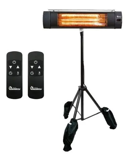 Dr-368 Carbon Infrared Patio Heater – 1500W Indoor/Outdoor Heater With Tripod Stand And Remote Control 1