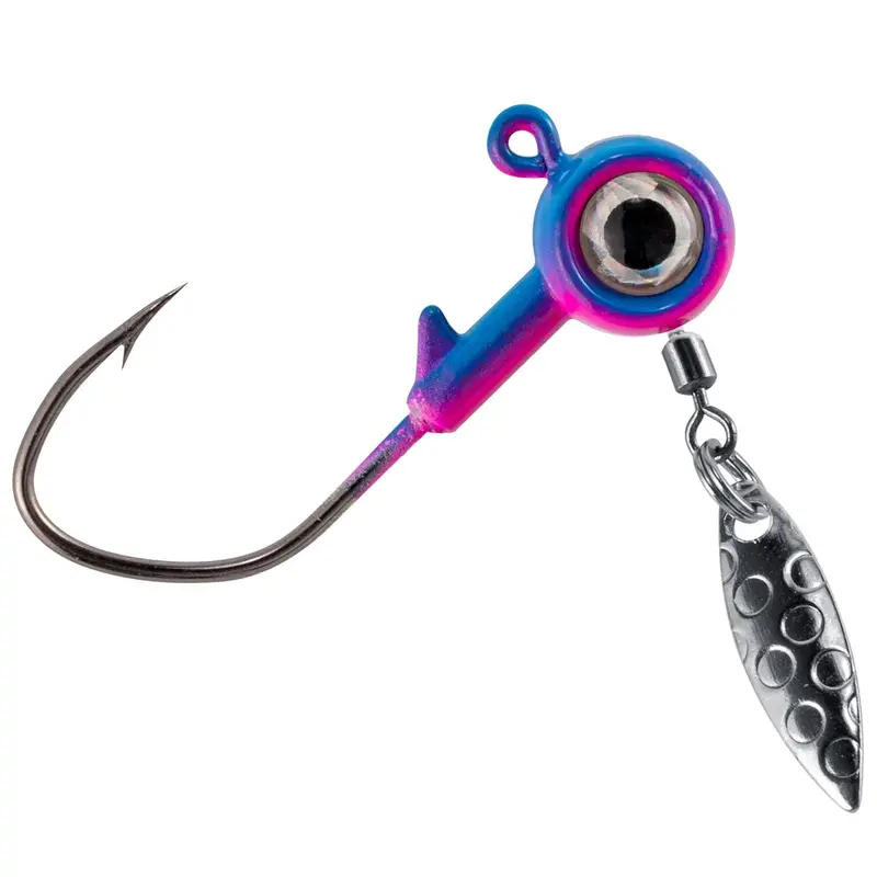 Dr.Fish 10-Pack Underspin Jig Heads With Integrated Spinner Blades – 1/32 Oz To 3/8 Oz 1