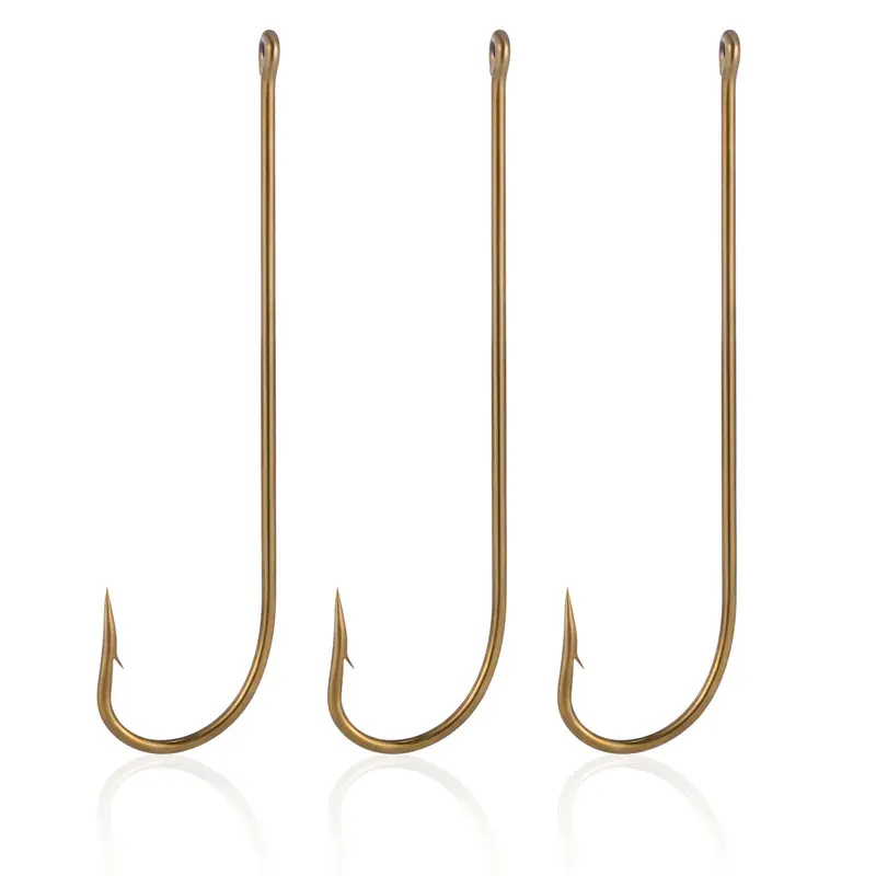 Dr.Fish 100-Pack Long-Shank Fishing Hooks — Sizes #12 To 6/0 1