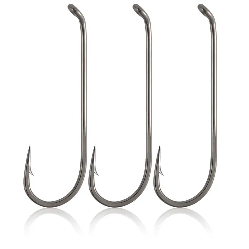 Dr.Fish 100-Pack Long-Shank Fishing Hooks – Sizes 14 To 4 1