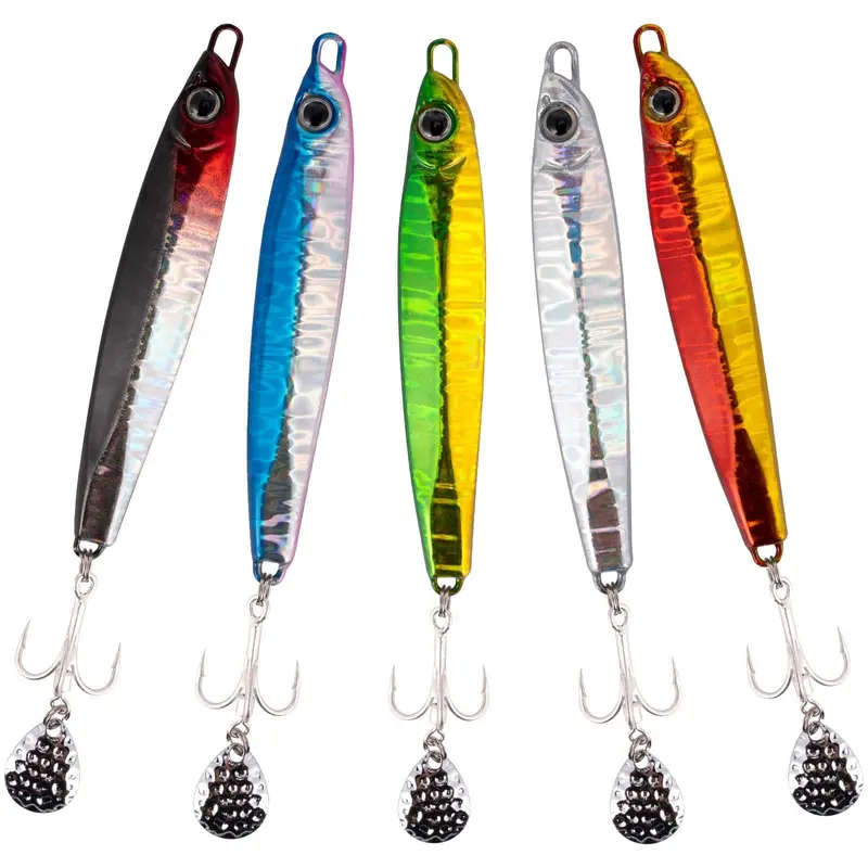 Dr.Fish 5-Pack Metal Vertical Spinner Jigs (3–3.75 In) 1