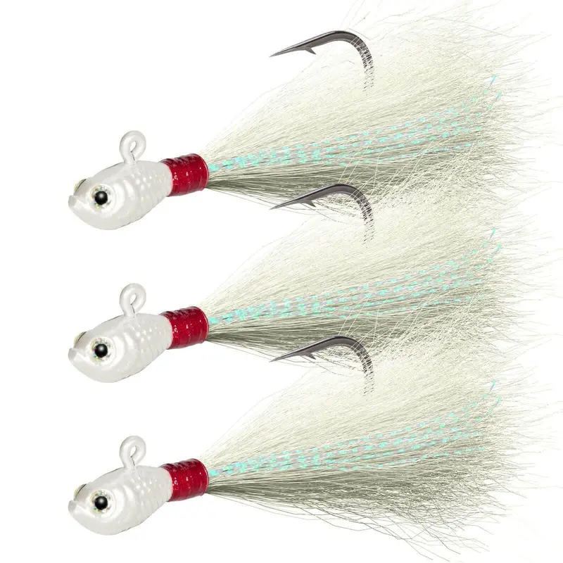 Dr.Fish Bucktail Jig Assortment – 3 Pieces, 1/2 Oz To 2 Oz 1