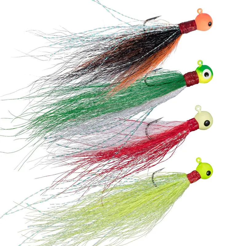 Dr.Fish Bucktail Jig Assortment — 5-Piece Light- To Medium-Weight Saltwater/Freshwater Jigs (0.07–0.18 Oz) 1
