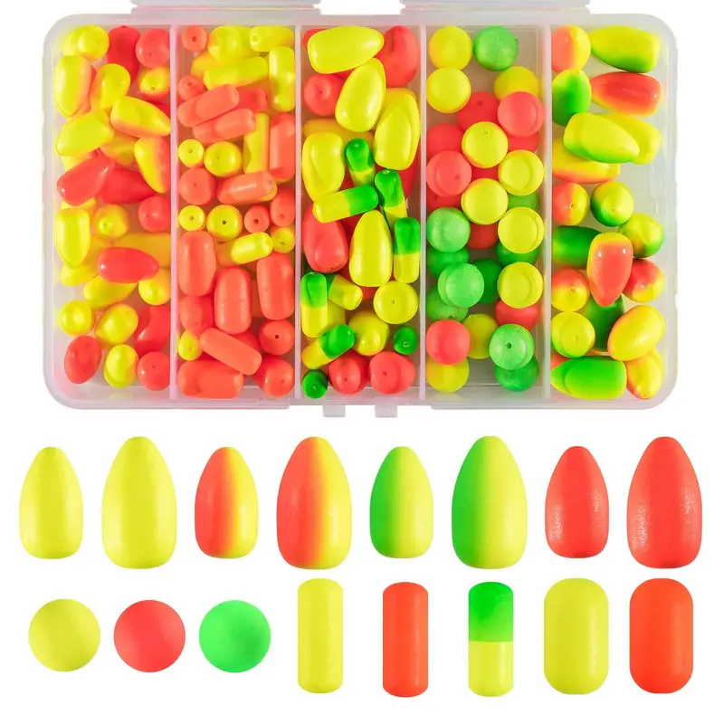 Dr.Fish Foam Fishing Float Assortment – 120 Or 150 Pcs, Multi-Size Kit 1
